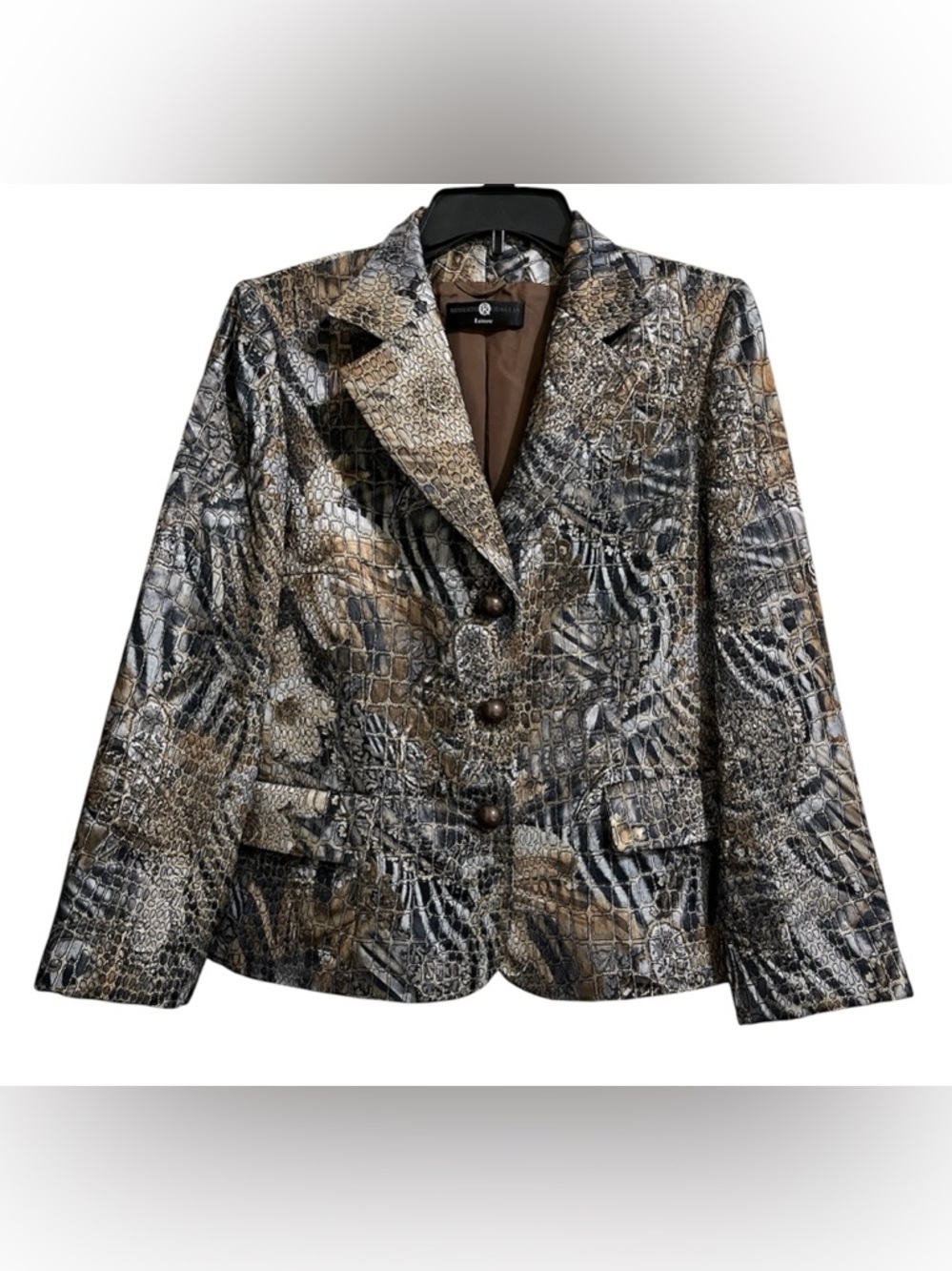 Roberto Quaglia DesignerAnimal Print Artists Dream Colorful Blazer Size 40 M